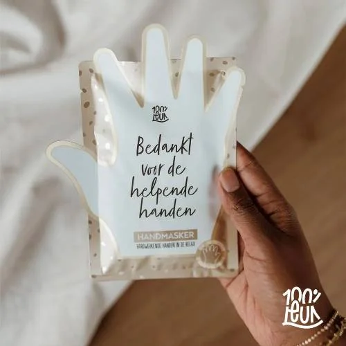 Handmasker &ndash; Bedankt voor de helpende handen - Zilverschoon 100leuk bedankt helpende hand sfeer - BD0096