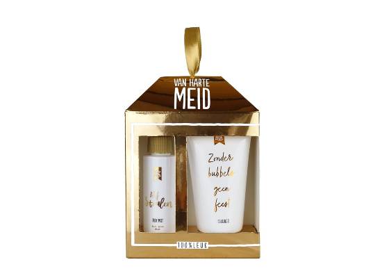 Cadeauset - Van harte meid - Zilverschoon 100leuk cadeaupakket vanhartemeid - BD0099