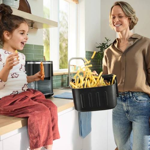Serie 6 Air Fryer Zwart - Zilverschoon bosch airfryer frites - MAFS2671B