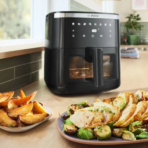 Serie 6 Air Fryer Zwart - Zilverschoon bosch airfryer maaltijd - MAFS2671B