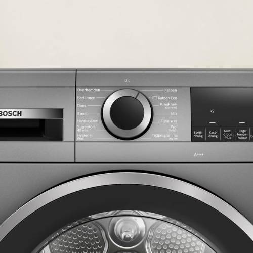 Serie 6 Warmtepompdroger 8 kg Cast iron grey - Zilverschoon bosch wasdroger grijs w1g235dinl display - WQG235DINL