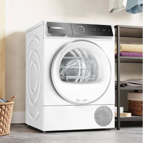 Serie 8 Warmtepompdroger 9 kg - Zilverschoon bosch wasdroger wit wqb246cenl sfeer - WQB246CENL