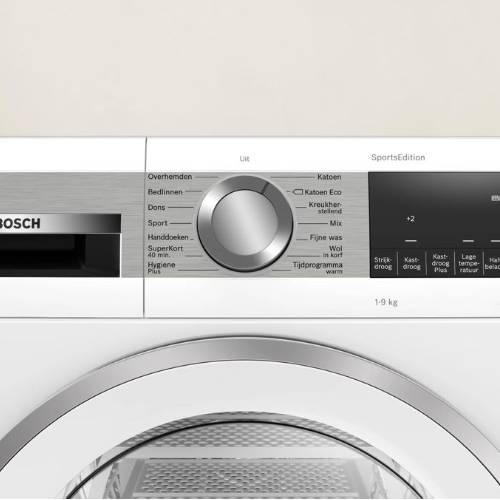 Serie 6 Warmtepompdroger 9 kg - Zilverschoon bosch wasdroger wqg245d9nl display - WQG245D9NL