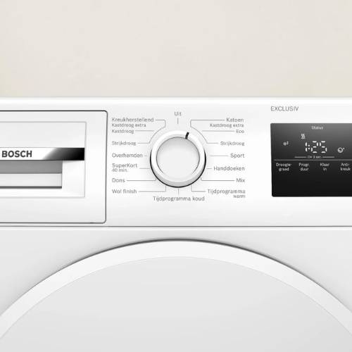 Serie 4 Warmtepompdroger 8 kg - Zilverschoon bosch wasdroger wth8300mnl display - WTH8300MNL