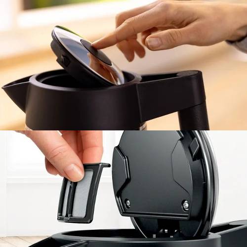 Waterkoker MyMoment Zwart - Zilverschoon bosch waterkoker mymoment zwart sfeer detail - TWK3M123