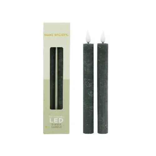 LED Dinerkaarsen oplaadbaar set 2 - Zilverschoon home society dinerkaarsen set2 steen 1 - 730001 750