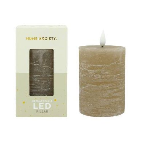 LED Medium Stompkaars oplaadbaar - Zilverschoon home society stompkaars m recharge led beige - 730003 150