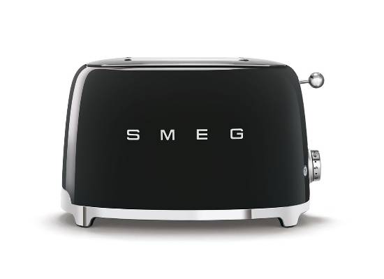 Broodrooster Zwart - 2 Toast - Zilverschoon smeg broodrooster zwart - TSF01BLEU