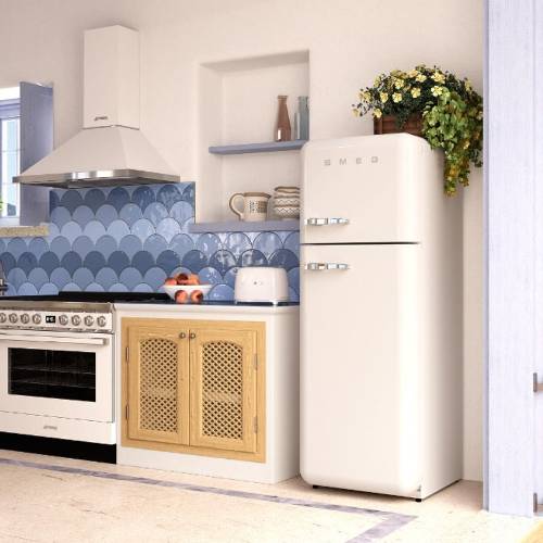 koelkast Cr&egrave;me Vrijstaand Dubbeldeurs - Zilverschoon smeg koelkast binnen fab30lcr6 sfeer - FAB30LCR6