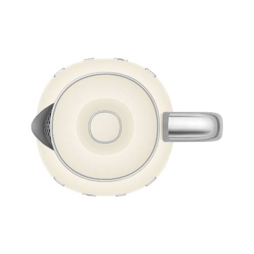 Mini waterkoker Cr&egrave;me - Zilverschoon smeg mini waterkoker creme boven - KLF05CREU