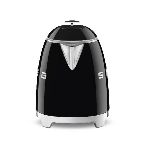 Mini waterkoker Zwart - Zilverschoon smeg mini waterkoker zwart voor - KLF05BLEU