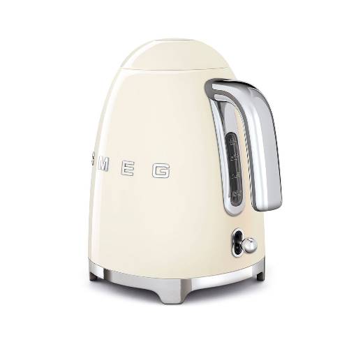 Elektrische waterkoker Cr&egrave;me - Zilverschoon smeg waterkoker 3 achter - KLF03CREU