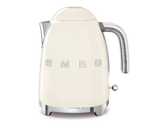 Elektrische waterkoker Cr&egrave;me - Zilverschoon smeg waterkoker ecru 3 - KLF03CREU