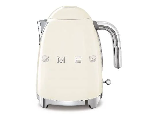 Elektrische waterkoker Cr&egrave;me - Zilverschoon smeg waterkoker ecru 3 - KLF03CREU
