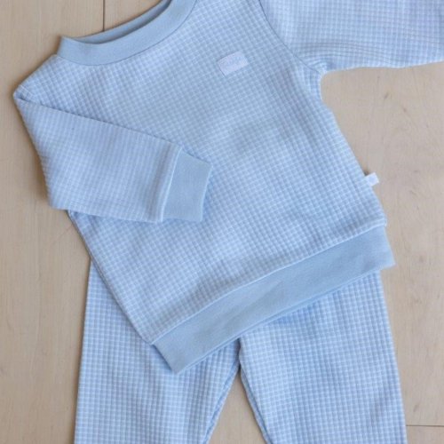 Wafelpyjama baby blue - Zilverschoon wafelpyama babyblauw detail 305618 - 305618