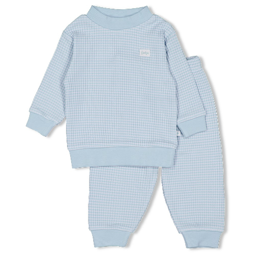 Wafelpyjama baby blue - Zilverschoon wafelpyama babyblue 305618 1 2 - 305618 kids