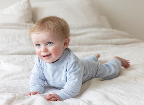 Wafelpyjama baby blue - Zilverschoon wafelpyama babyblue sfeer baby - 305618