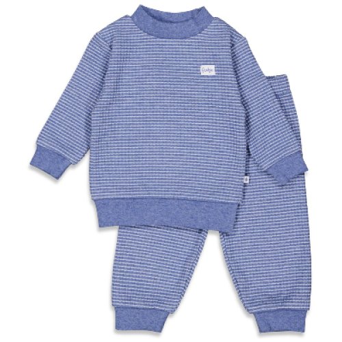 Wafelpyjama blue melange - Zilverschoon wafelpyama blue melange 2 - 305610