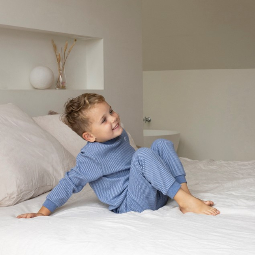 Wafelpyjama blue melange - Zilverschoon wafelpyama blue melange sfeer jongen 1 - 305610 kids (766)
