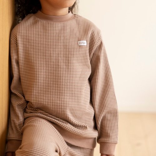 Wafelpyjama bruin - Zilverschoon wafelpyama bruin 305558 kids sfeer3 - 305558 kids
