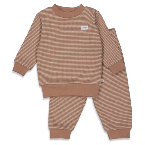 Wafelpyjama bruin - Zilverschoon wafelpyama bruin 305558 - 305558