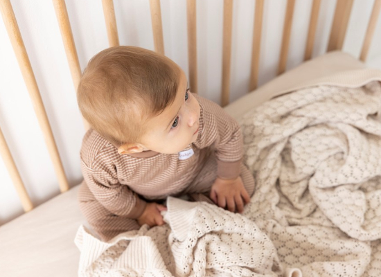 Wafelpyjama bruin - Zilverschoon wafelpyama bruin 30558 baby sfeer 305602 kids 305613 - 305558