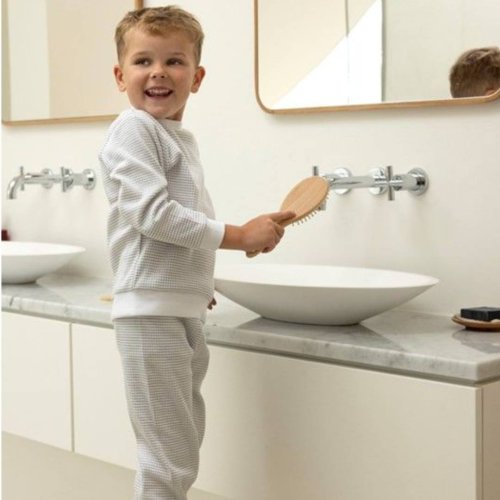 Wafelpyjama grijs - Zilverschoon wafelpyama grijs 305603 kids sfeer3 - 305603 kids