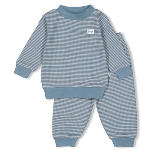 Wafelpyjama ijsblauw - Zilverschoon wafelpyama ijsblauw 305616 - 305616