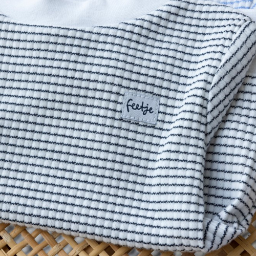 Wafelpyjama marine - Zilverschoon wafelpyama marine wit 305600 detail - 305600