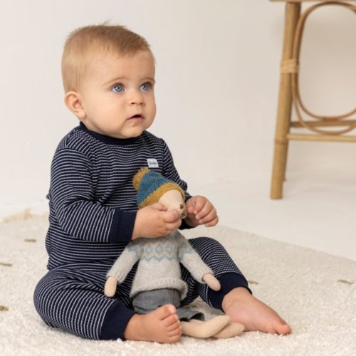 Wafelpyjama royal blue - Zilverschoon wafelpyama royal blue 305556 baby - 305556
