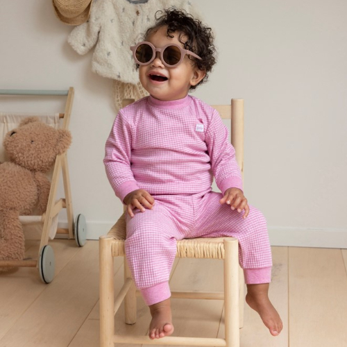 Wafelpyjama roze melange - Zilverschoon wafelpyama roze melange sfeer dreumes1 305611 - 305611
