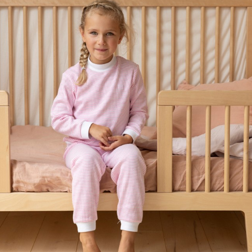 Wafelpyjama roze - Zilverschoon wafelpyama roze wit sfer meisje 1 - 305602 kids (758)