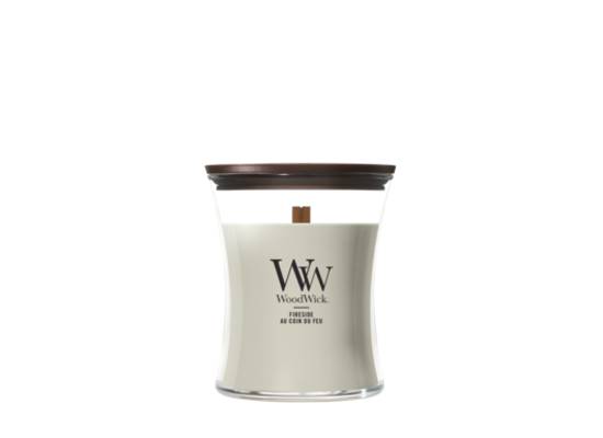 Geurkaars Fireside medium - Zilverschoon woodwick fireside medium - 2674186E