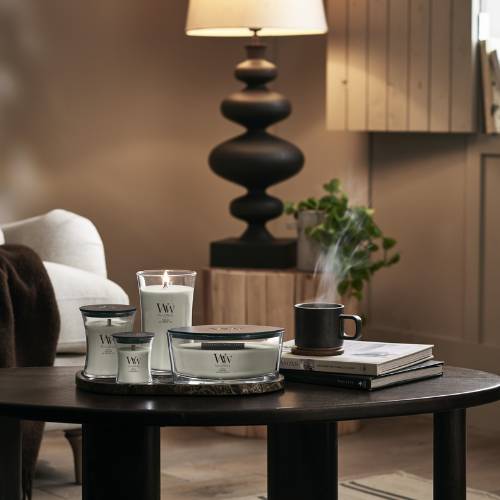Geurkaars Fireside medium - Zilverschoon woodwick geurkaars fireside sfeer - 2674186E