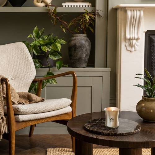 Geurkaars Sparkling Pomelo medium - Zilverschoon woodwick sparkling pomelo sfeer1 - 2659615E