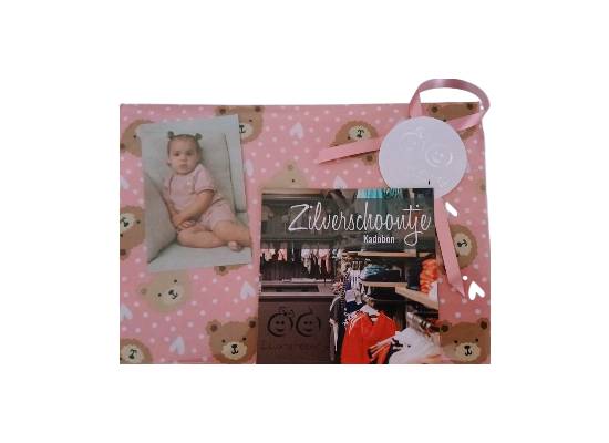 Cadeaubon Zilverschoontje roze - Zilverschoontje kadobon roze - zvkbroze