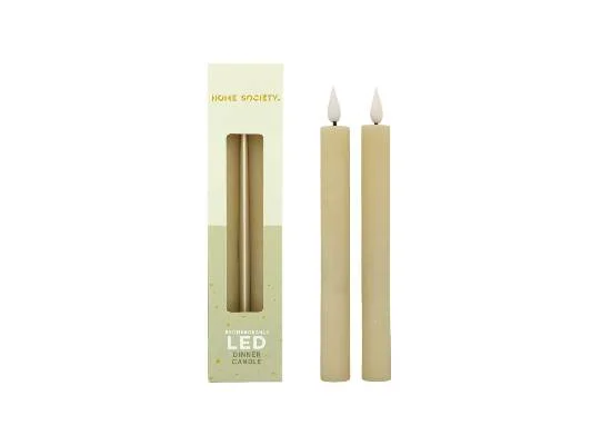 LED Dinerkaarsen oplaadbaar set 2 Home Society, Off white