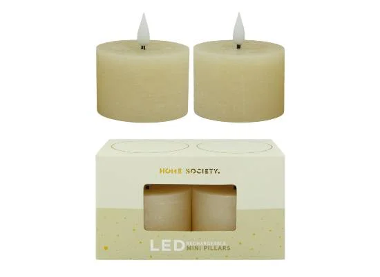 LED Mini Stompkaarsen oplaadbaar set 2 Home Society, Off white